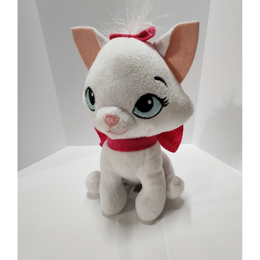 Disney Aristocats Marie White Cat Plush Stuffed Animal Kitty 7"‎ Just Play